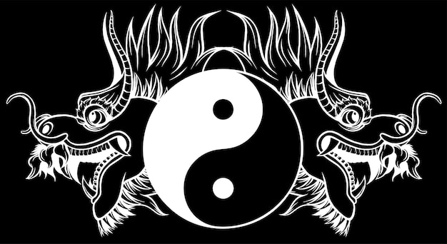 Yin und yang kopf chinesisch