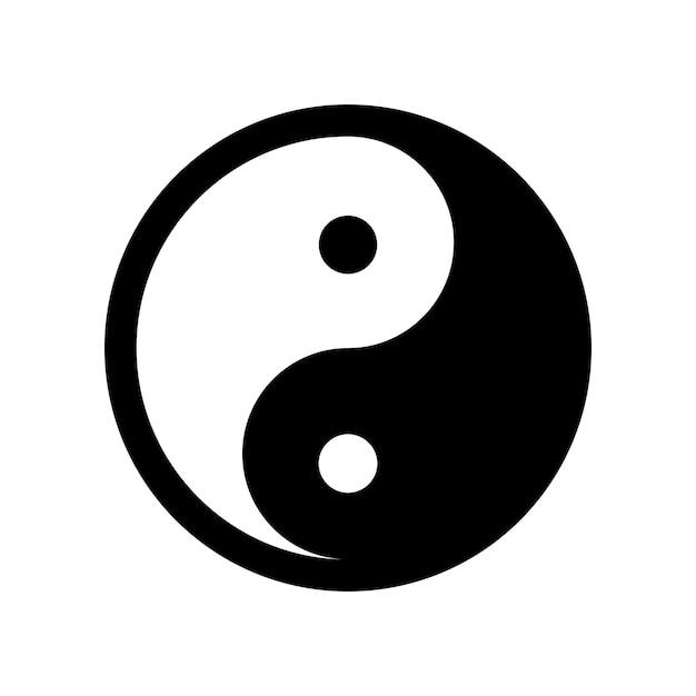 Vektor yin yang harmonie mystisches religiöses geistessymbol