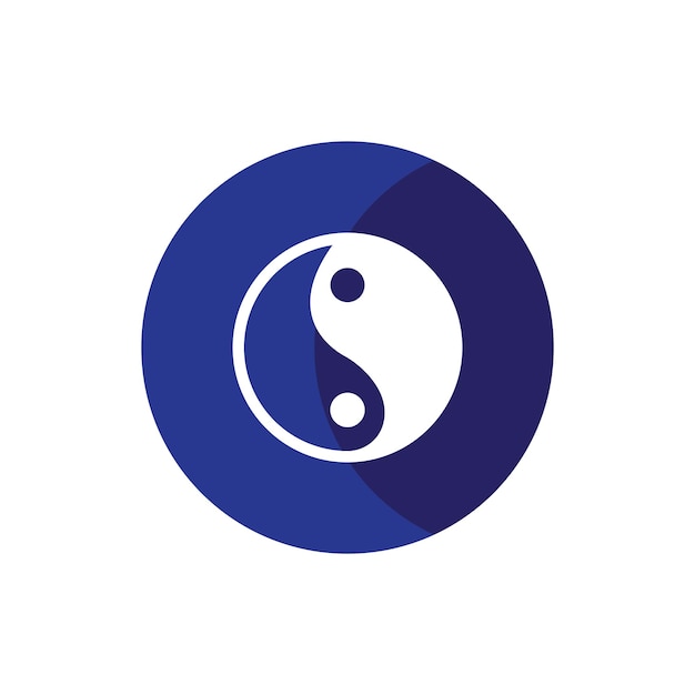 Yin-Yang-Symbol, Vektorvorlage, Illustration, Logo-Design