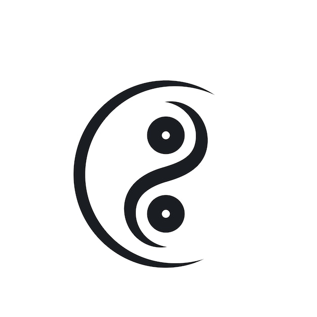 Yin-yang-vektorsymbol-illustrationsdesign