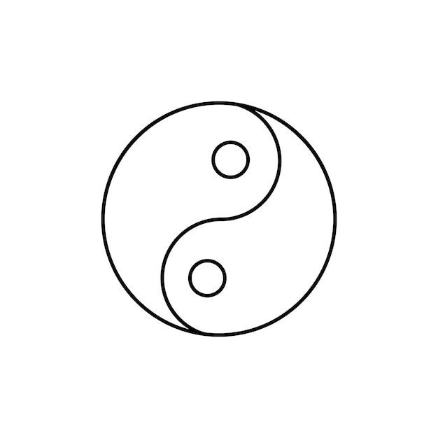 Vektor ying-yang-symbol