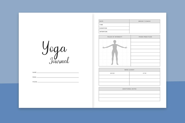 Vektor yoga journal kdp interior