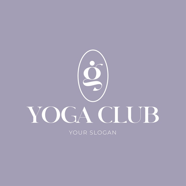 Vektor yoga-logo-design-vorlage im eleganten luxus-stil