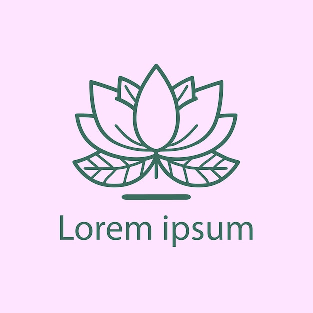 Yoga-Logo-Vorlage-Design im minimalistischen Zen-Logo.