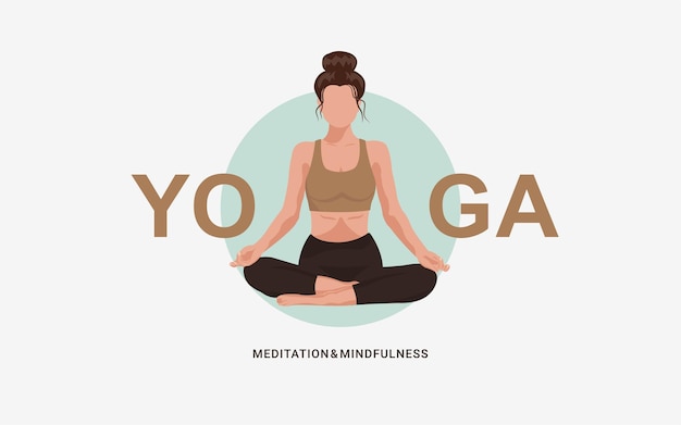 Vektor yoga-meditationsplakat