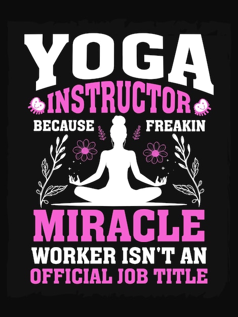 Vektor yoga-t-shirt und poster-design