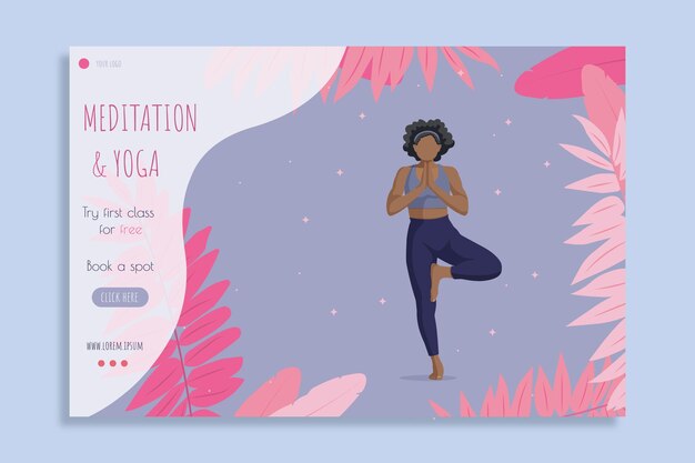 Yoga- und meditationsbanner