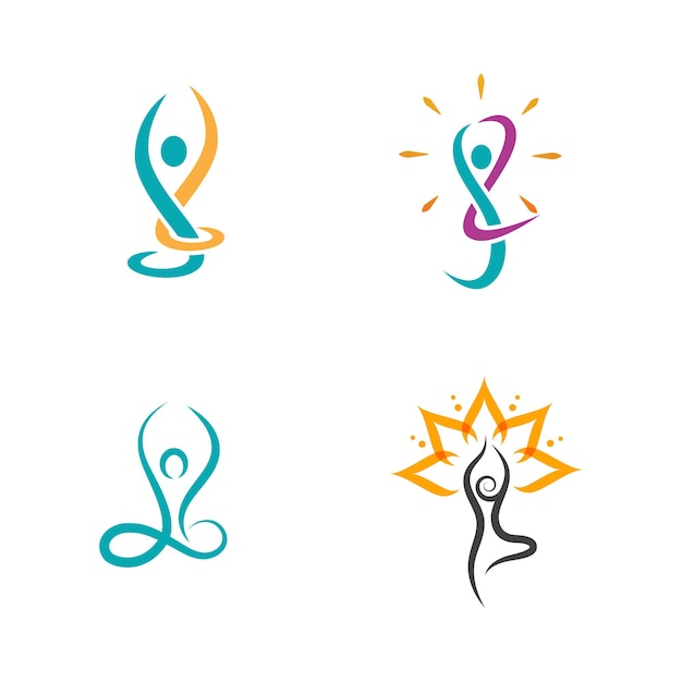 Yoga-vektor-icon-design-darstellung vorlage