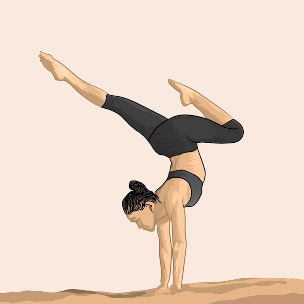 Yoga-Vektorgrafik-Illustration