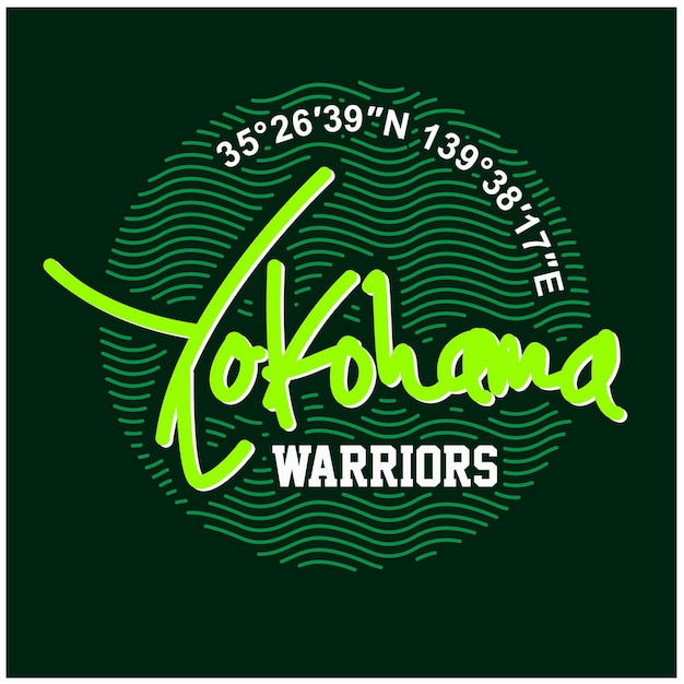 Yokohama vintage-typografie-design in vektorgrafik-t-shirt-kleidung und anderen verwendungen