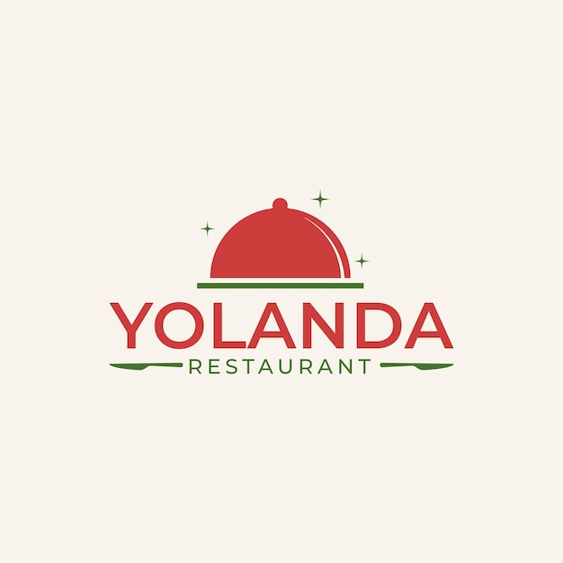 Yolanda Casual Restaurant Wortzeichen Typographie Text Logo Design Icon Element Vektor