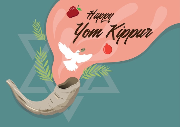 Yom kippur grußillustration