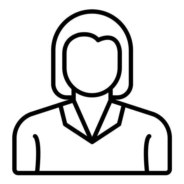 Young Lady Vektor-Illustrationsstil