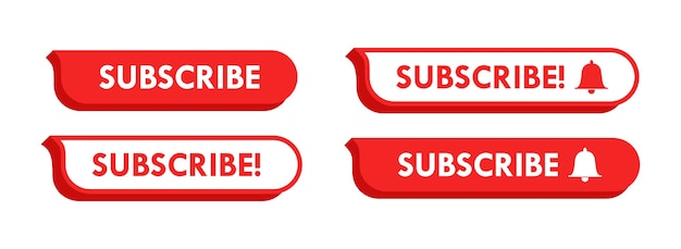 Youtube abonnieren button set