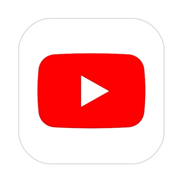 YouTube-App-Symbol Social-Media-Logo Vektorillustration