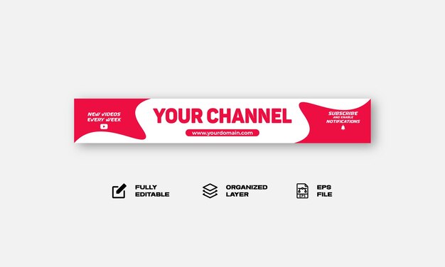 Youtube-banner-design-vorlage horizontal