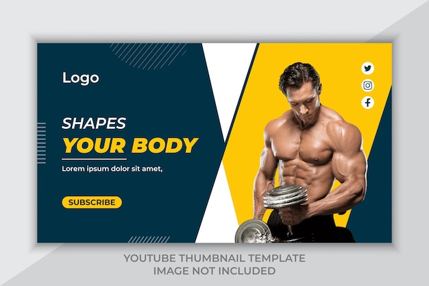 YouTube-Banner-Entwurfsvorlage für Miniaturbilder