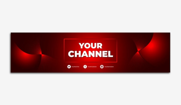 Vektor youtube-banner-vorlagendesign