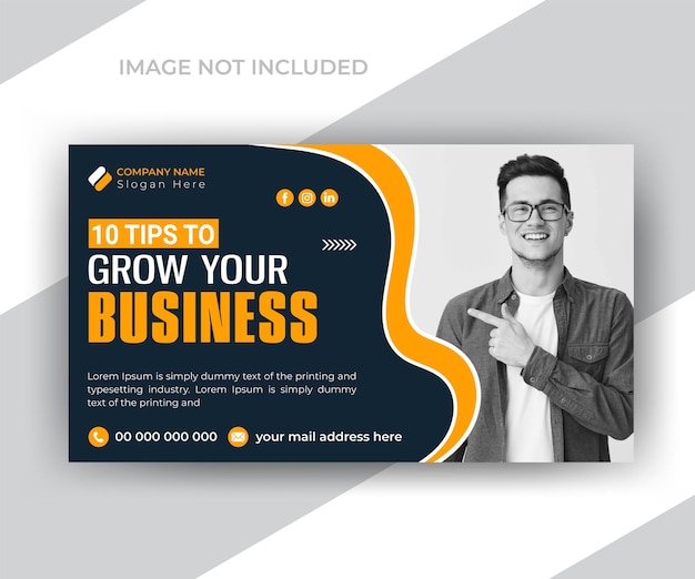 Youtube-Thumbnail oder Web-Banner-Vorlage für Corporate Business und digitales Marketing