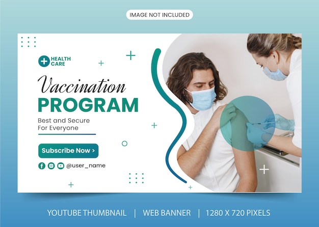 YouTube-Thumbnail und Web-Banner-Design-Vektor-Premium-Vorlage für medizinische Kliniken