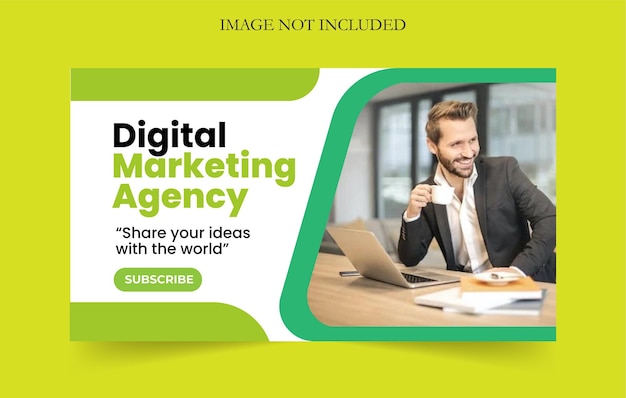 YouTube-Thumbnail und Webbanner für digitales Marketing