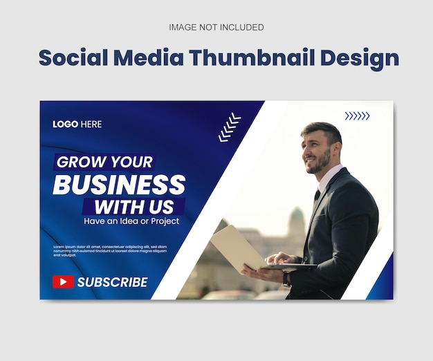 YouTube-Video-Thumbnail- oder Web-Banner-Vorlage für Unternehmen