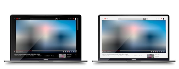 YouTube-Videoplayer-Layout Mockup für Videoinhalte