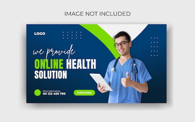 YouTube-Vorlage für Miniatur-Cover-Design für medizinische Gesundheitsversorgung und Apotheke