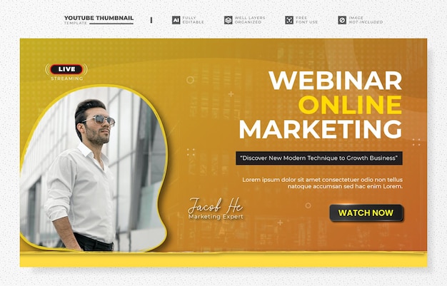 Youtube-vorlage für webinar-online-marketing-thumbnail