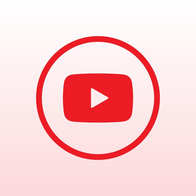 YouTubes ikonischer Play-Knopf auf einem rosa Hintergrund