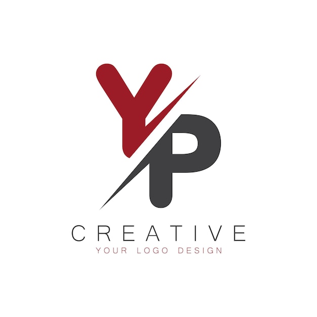 YP-Initialmonogram mit Buchstaben-Kreativ-Logo