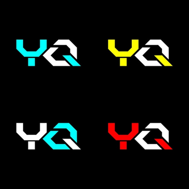 YQ trendiges Buchstaben-Logo-Design