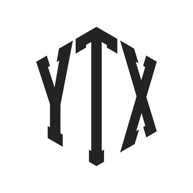 YTX Logo Design Anfangsbuchstaben YTX Monogramm Logo mit Hexagonform