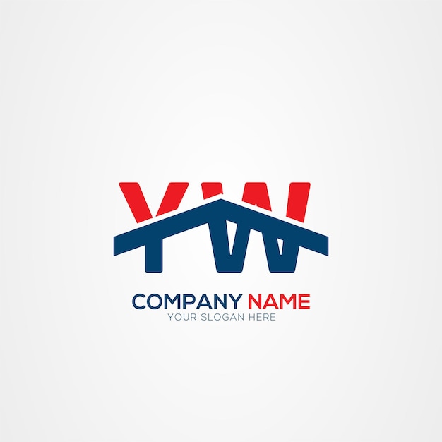 YW oder WY Creative Modern Letters Logo-Design-Element