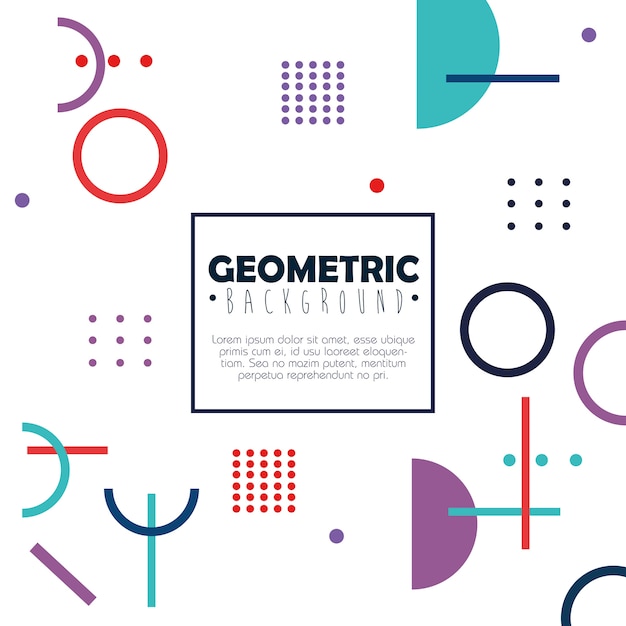 Zahlen geometrie und farben hintergrund