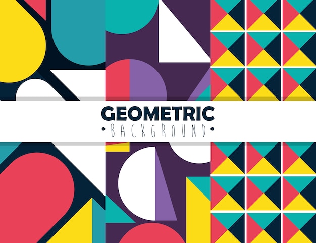 Zahlen Geometrien und Farben Hintergründe festlegen
