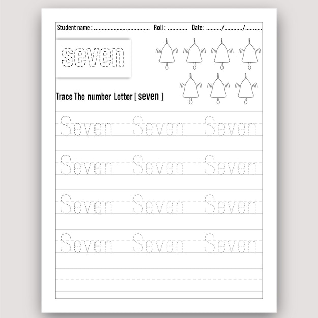 Vektor zahlenarbeitsblätter und buchstabenverfolgungs-aktivitätsbuch für kinder oder vorschule, homeschool, kindergarten