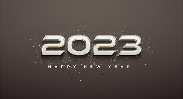 Zahlenvektor 2023 für Neujahrsgrüße 2023