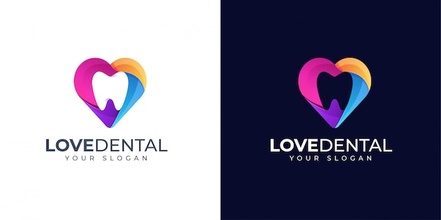 Zahn und liebe dental logo design inspiration