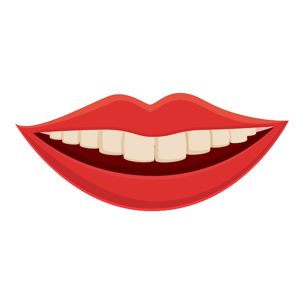 Zahnaufhellung lächelndes symbol cartoon des zahnaufhellung lächelnden vektorsymbols für webdesign isoliert auf weißem hintergrund