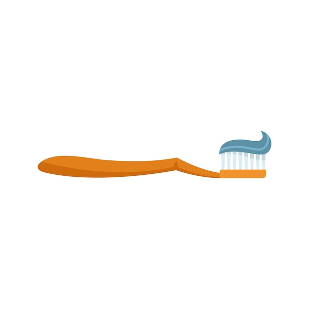 Vektor zahnbürste-zahnpasta-symbol flache illustration des zahnbürste-zahnpasta-vektorsymbols isoliert auf weißem hintergrund