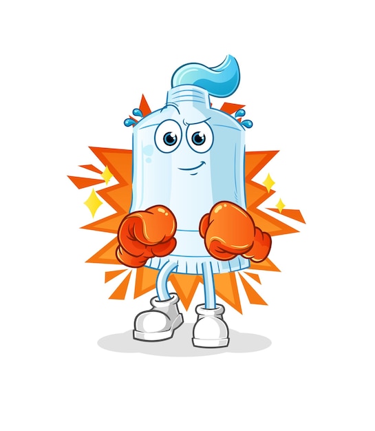 Zahnpasta-boxer-charakter. cartoon-maskottchen-vektor