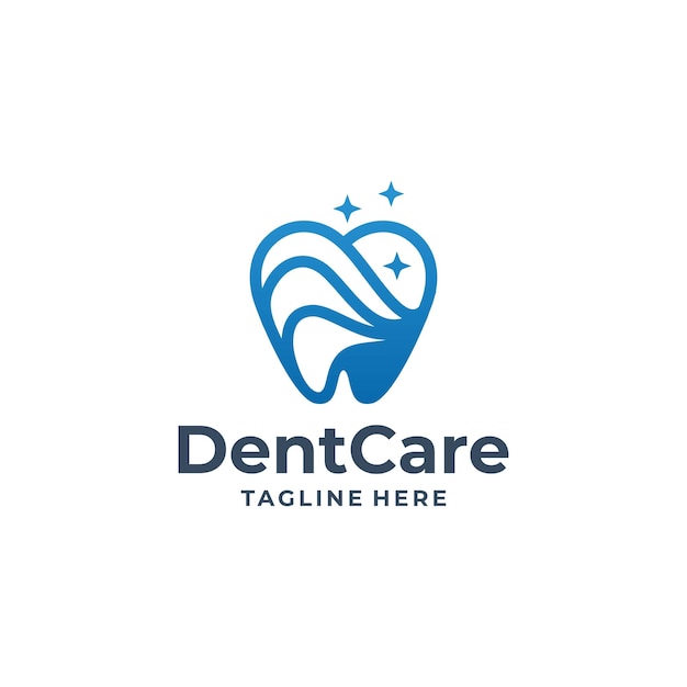Zahnpflege-Logo-Design medizinische Klinik-Vektor-Illustration
