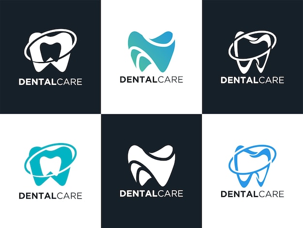 Zahnpflege moderne logo-design-kollektion
