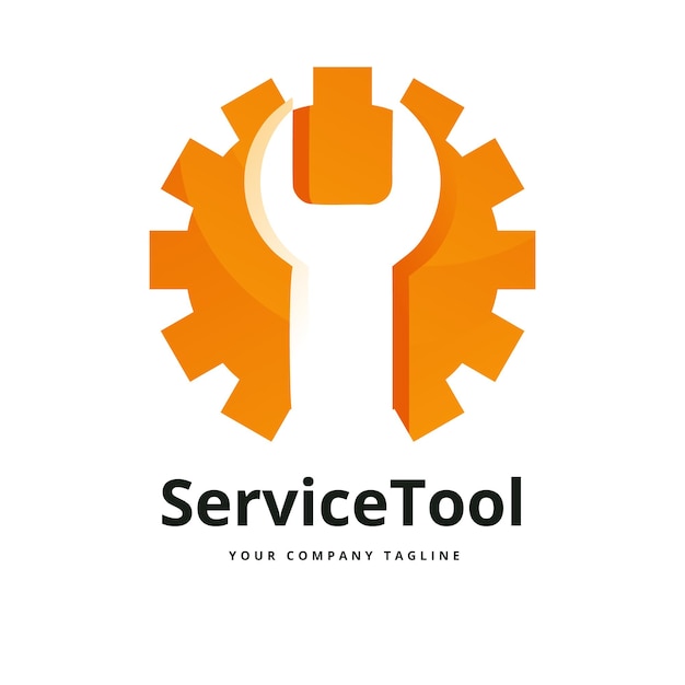 Zahnrad-service-tool-gradienten-logo-vektor