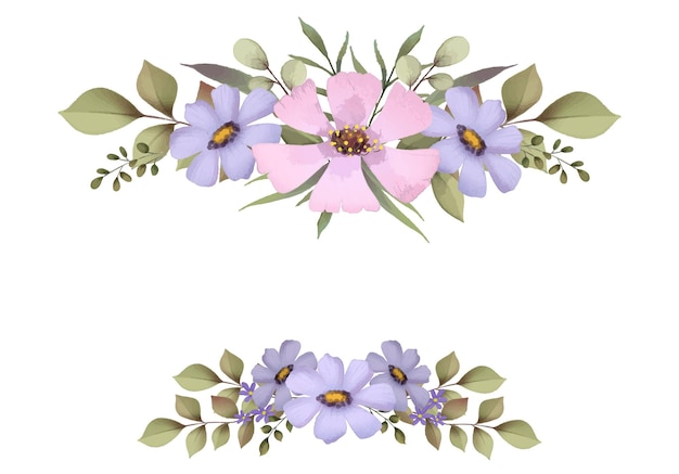 Vektor zarte aquarell-kamillenblüten in illustration und vektorgrafik