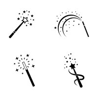 Vektor zauberstab-symbol-logo-vektor