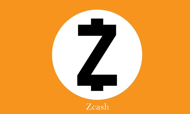 Zcash (ZEC) digitale Kryptowährung. Zcash-Symbol für Websites.