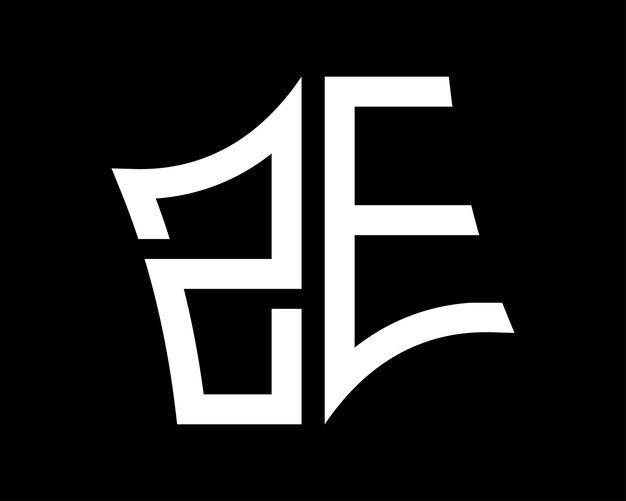 ZE-Letter-Logo-Design-Vektorkunst