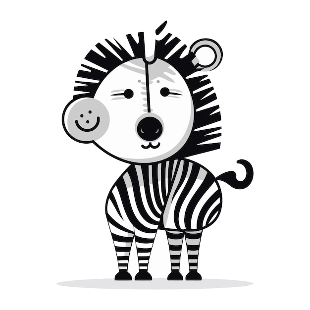 Vektor zebra-cartoon-icon tier-süße-cartoon-icon vektor-illustration